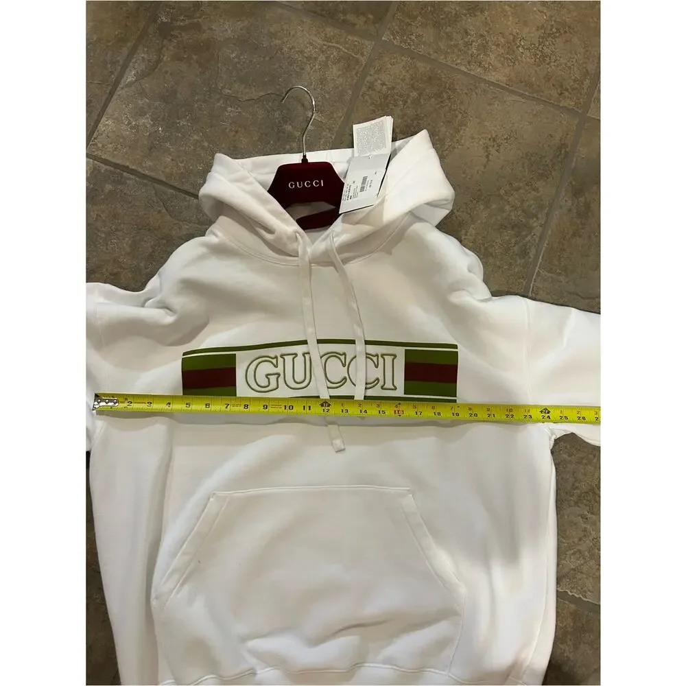 Men's Gucci, embroidered cotton hoodie, size XXL made in Italy